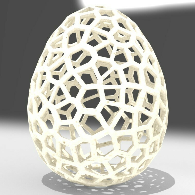 Pasqua uovo uova voronoi 3D print model - Mito3D