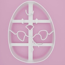 Pascua Resurrección huevo 8 Galleta cortador fiesta polluelo conejito Cordero lindo gracioso Conejo 3d print model - Mito3D