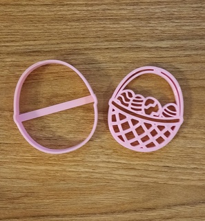 Paskalya Yumurta sepet kesme kesici kurabiye kitle fondan kil soğuk porselen 3d print model - Mito3D