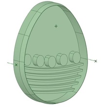 Pascua Resurrección huevo Galleta cortador lukez 3d print model - Mito3D