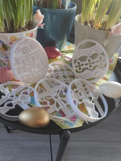 easter egg cookie cutters cutter 3d print model - Mito3D
