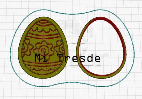 Paskalya Yumurta kesici işaretleyici kesme kurabiye 3d print model - Mito3D