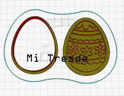 easter egg cutter marker cutting cookies 3d print model - Mito3D