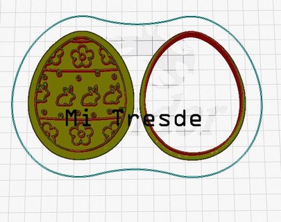 Paskalya Yumurta kesici işaretleyici kesme kurabiye 3d print model - Mito3D