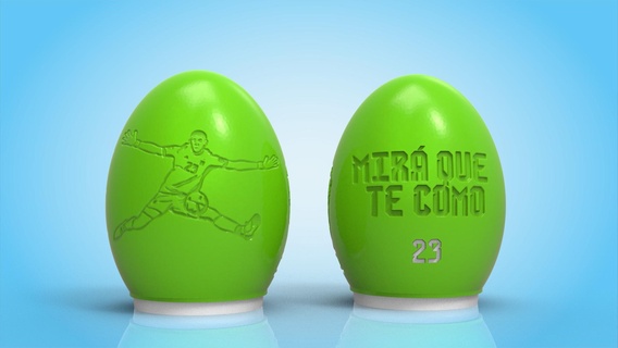 Pascua Resurrección huevo tarde martinez gracias selección argentina 3d print model - Mito3D