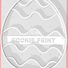 easter egg dough cutter waves cookie cookies fondant ceramics 3d print model - Mito3D