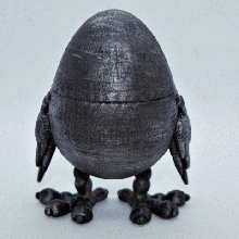 easter egg cup screw box various eggs typo kinder surprise package wings hen chick 3d print model - Mito3D