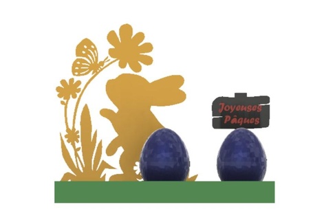Pâques Oeuf titulaire soutien afficher lapin décoration fête supporter 3d print model - Mito3D
