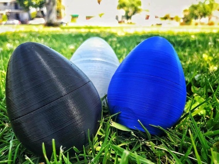 Pascua Resurrección huevo hueco centrar presión ajuste conejito diseño fiesta diverso categorizar 3d print model - Mito3D