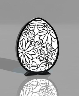 easter egg lamp led fun easy 3d print model - Mito3D