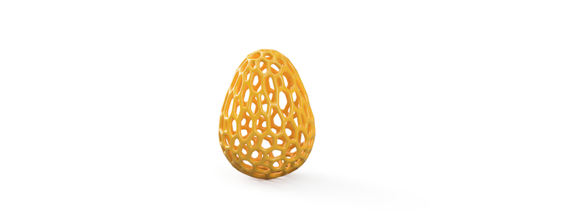 easter egg lattice bunny 3d print model - Mito3D