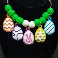 easter egg pendants jewelry gift spring break april march easy cute party favors birthday beads bead small children boys girls fashion charms bunny rabbit earrings dual fast fun kids holiday eggs necklace pendant abbymath 3d print model - Mito3D