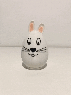 Pasqua uovo coniglio tema festa celebrazione alto poli 3d print model - Mito3D