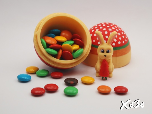 pasqua uovo coniglio carota gioco conigli uova cioccolato cacao 3d print model - Mito3D