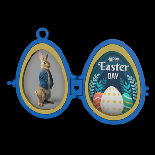 easter egg rabbit locket pendant easterxcults bunny gifts 3d print model - Mito3D