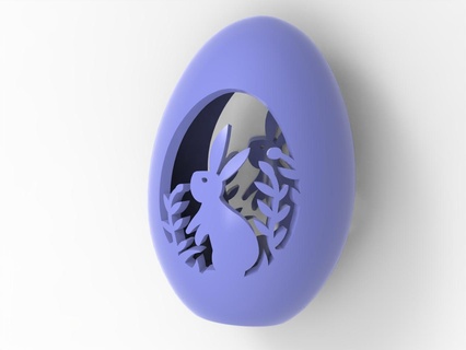 Pasqua uovo tavolo decorazione coniglietto candela elettrico 3d print model - Mito3D