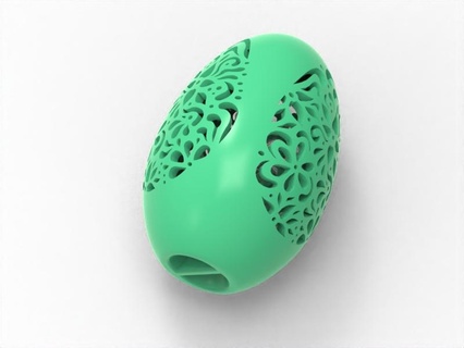 Pasqua uovo tavolo decorazione coniglietto candela elettrico modello 3d print model - Mito3D