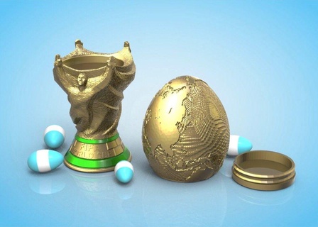 Pasqua uovo mondo tazza vari argentina 3d print model - Mito3D