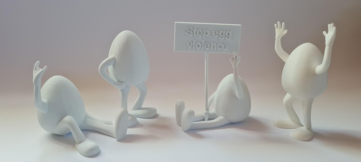 easter eggs - resistance decor bunny egg decorative legs 3d print model - Mito3D