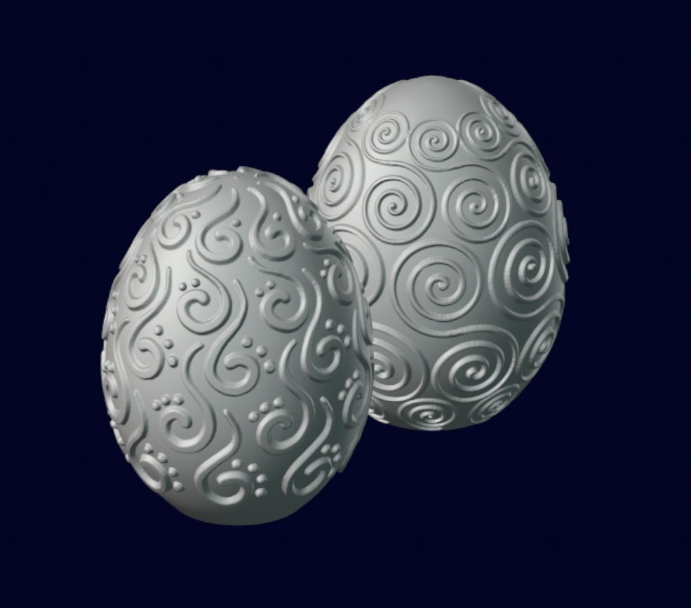 Pâques œufs bougies pack1 art Oeuf bougie spirale Ostara cire 3D print model - Mito3D