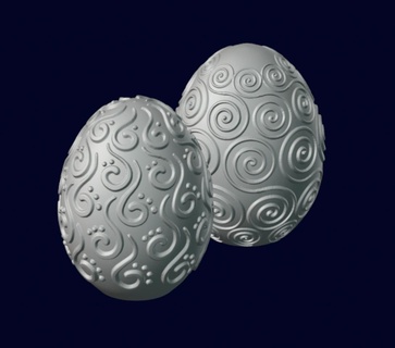 Pasqua uova candele pack1 arte uovo candela spirale ostara cera 3d print model - Mito3D