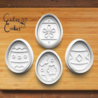 easter eggs cookie cutter set 0536  3d print model - Mito3D