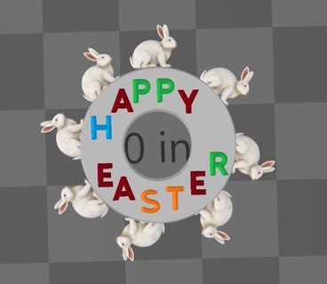 Pascua Resurrección agitarse hilanderos paquete niños juego hilandero huevos conejos conejito divertido 3d print model - Mito3D