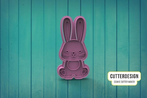 easter forest rabbit Various cookie cutter cookies cake decoration egg bunny lying down cuddly sleeping cute 3d print model - Mito3D