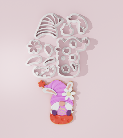 easter gnome egg 1 cookie cutter cutters designs baking tools pastry sugarpaste custom diy seasonal love event birthday party cake 3d print model - Mito3D