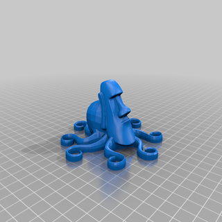 easter island head octopus 3d print model - Mito3D