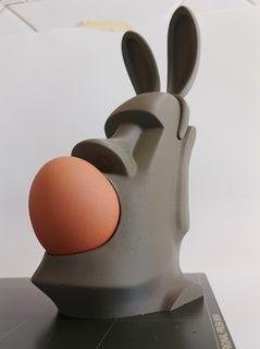 Paskalya Moai Yumurta harika Kulp destek tavşan heykel Rapanui komik eggholder ilkbahar oyuncak 3d print model - Mito3D