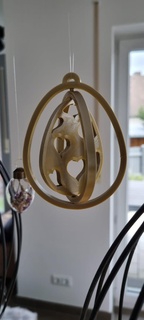 easter ornament - pendant heart decoration hanger jewelry 3d print model - Mito3D