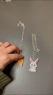 easter rabbit carrot magnetic necklace easter rabbit magnetic necklace easterxcults carrot  3d print model - Mito3D