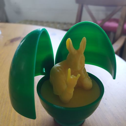 pasqua, coniglio, uovo art il coniglio la pasqua 3D print model - Mito3D