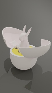 easter rabbit egg decoration mechanism bunny 3d print model - Mito3D