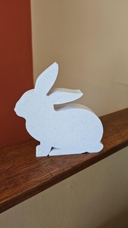 easter rabbit silhouette bunny 3d print model - Mito3D
