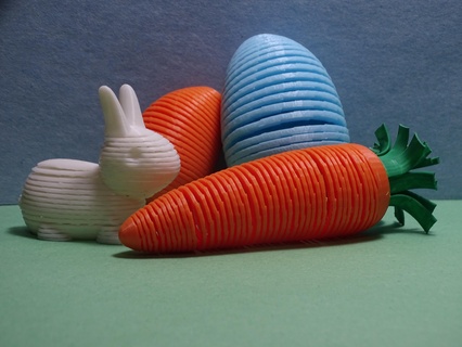 Ostern aufreizend Pack Hase springo Spielzeug Karotte 3d print model - Mito3D