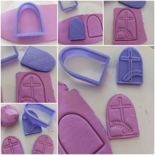 easter theme clay imprint earring cutter stamp jewelry cutters themed religious 3d print model - Mito3D