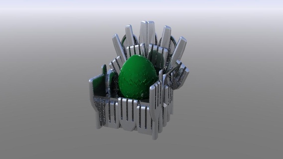 easter throne egg throne egg cup easter  3d print model - Mito3D