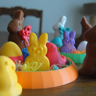 Paskalya ikramlar merkez süsü sepet tavşan çikolata gözetleme Marşmelov civciv Şeker ilkbahar 3d print model - Mito3D