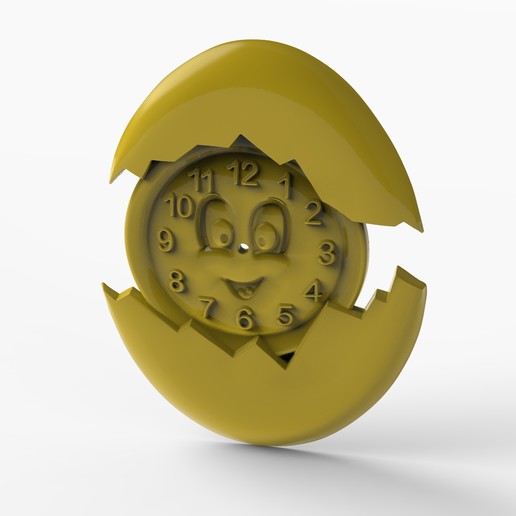 pasqua orologio da parete art orologi uova uovo specchio di soccorso 3d La stampa stampabile stl libero coniglietto animale animali gli domestici domestico la 3D print model - Mito3D