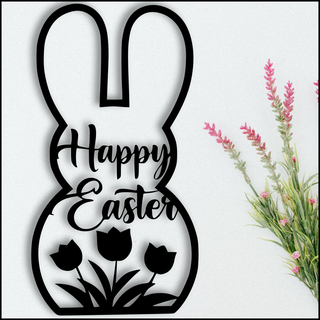 easter wall decoration easter rabbit easter decoration wall table  3d print model - Mito3D
