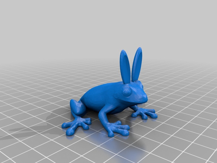 rana pasquale coniglietto orecchie Pasqua animali creature arte 3d print model - Mito3D