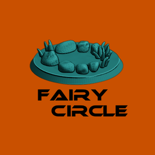 easy-print bases - fairy circle miniature base supportless 3d print model - Mito3D