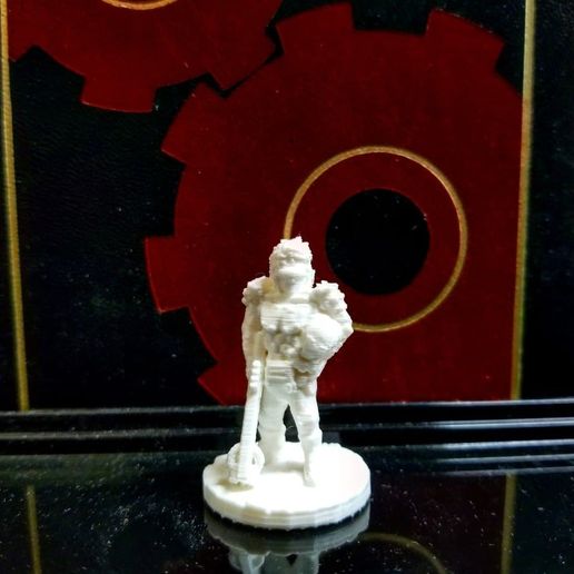 easy print Cyberpunk Soldat 28mm 28mmscale Miniatur dnd ausfallen parsecs Gamma Welt Miniaturen scifi Sternengrave Wargaming Spielzeug 3D print model - Mito3D