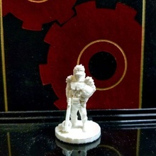 easy print Cyberpunk Soldat 28mm 28mmscale Miniatur dnd ausfallen parsecs Gamma Welt Miniaturen scifi Sternengrave Wargaming Spielzeug 3d print model - Mito3D