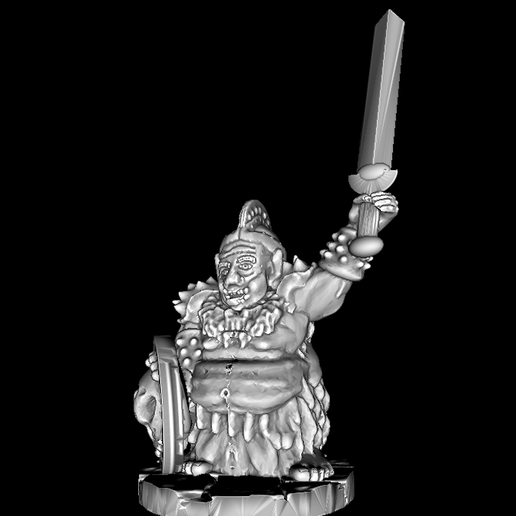 easy-print mutie-boy game 28mm npc miniature mutant horror sloth hero dnd rpg pathfinder orc 3D print model - Mito3D