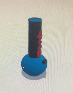 easy bong without support weed 420 basic marijuana 3d print model - Mito3D