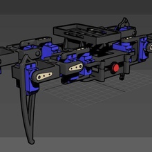 einfache plug sg90 spider Roboter gadget in der Robotik spider-Roboter Vierbeiners mini-Vierbeiner 3d print model - Mito3D