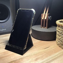 easy print desktop phone stand gadget desk iphone office 3d print model - Mito3D